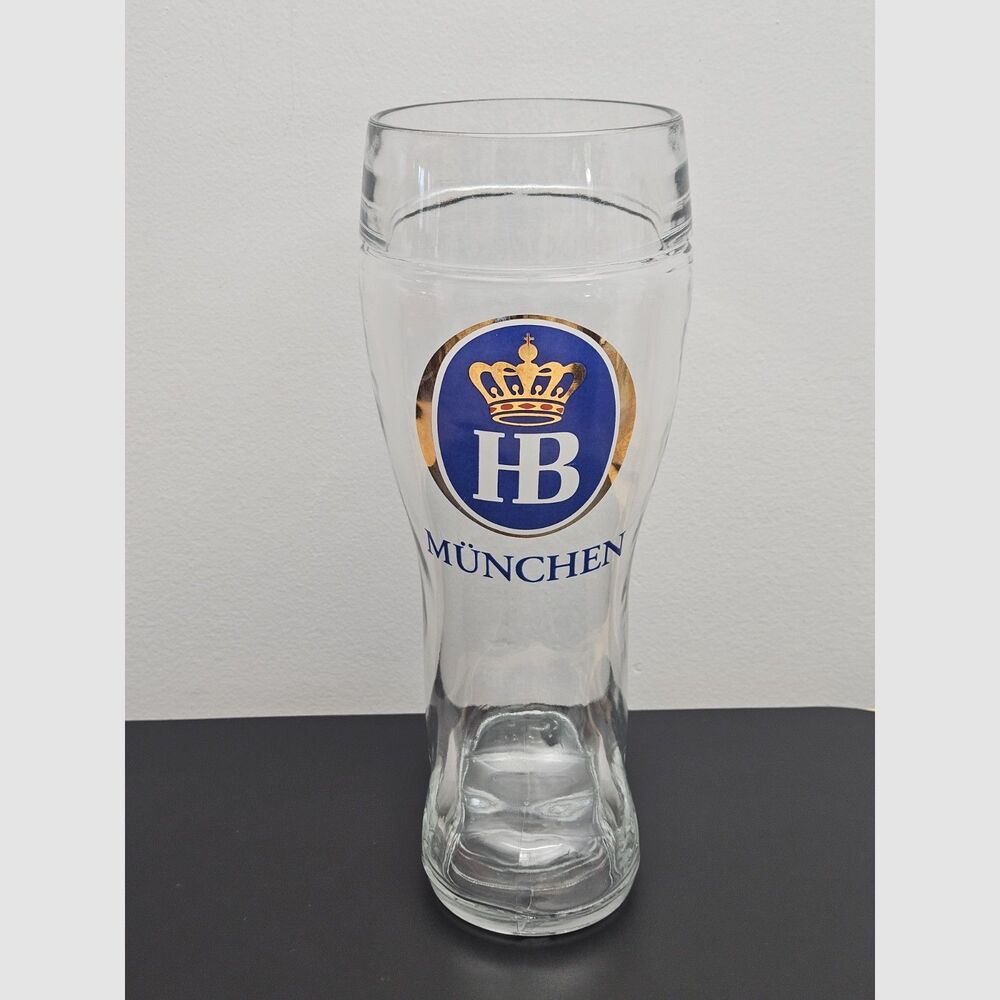 Hofbrauhaus HB Glass BEER BOOT  1. Liter Hofbrau Munchen GERMANY 9.5" "DAS BOOT"